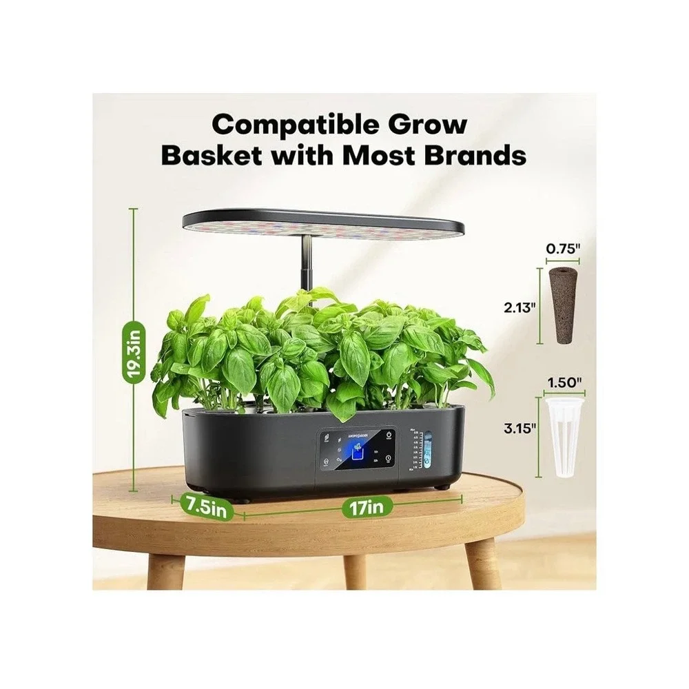 Hydroponics Growing System 12Pods, Indoor Herb Garden with LED Grow Light